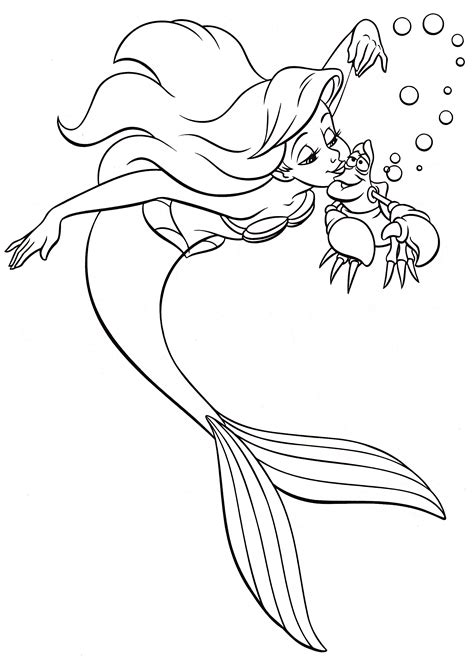 printable coloring pages ariel  lunawsome