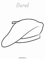 Beret sketch template