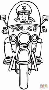 Police Coloring Officer Pages Online Color sketch template