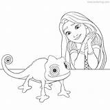 Coloring Pascal Xcolorings Tangled Rapunzel sketch template