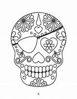 Colorir Caveira Caveiras Mexicanas sketch template