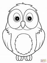 Owls Snowy sketch template
