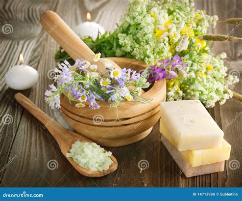 herbal spa products stock photo image