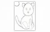 Coloring Fluffy Kitten Happy Pages Cat Cats sketch template