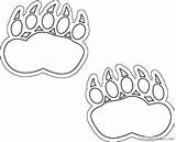 Bear Paw Coloring Modified Coloring4free Print Related Posts Grizzly sketch template