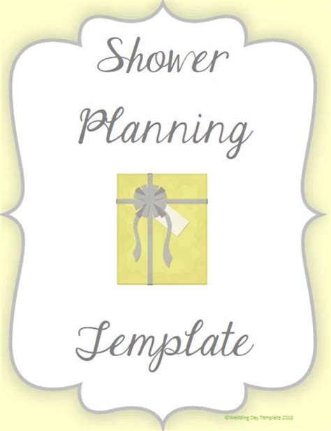 printable shower planning template etsy