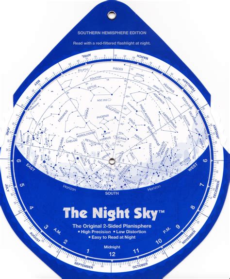 night sky planisphere   southern hemisphere  david chandler proastroz