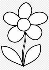 Outline Flower Simple Drawing Bw Daisy Easy Drawings Clipart Malenki Pencil Middle Rose Paintingvalley sketch template