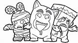 Oddbods Coloring Pages Magical Printable Kids sketch template