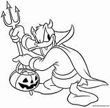Halloween Disney Coloring Pages Donald Duck Devil Printable Color Kids Print Sheets Colouring Para Teens Mickey Size Top Books Sheet sketch template