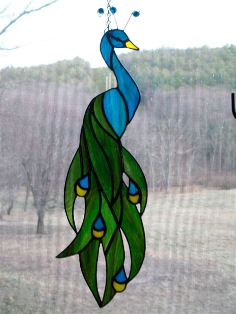 Stained Glass Peacock By Shinystuffglass On Etsy Stained