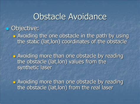 obstacle avoidance powerpoint    id