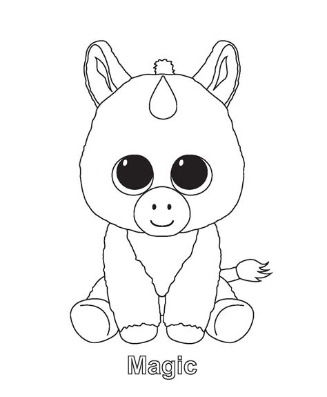 ty beanie boo coloring pages   print
