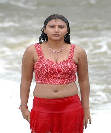 Tamil Actress Ranjitha Wet Bikini Stills On Beach