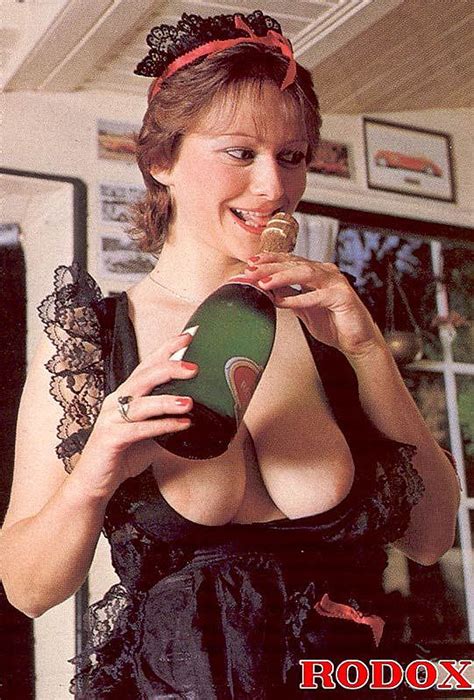 vintage waitress serving two big cocks