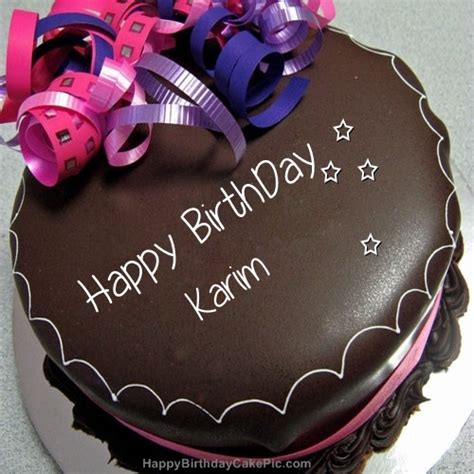 happy birthday chocolate cake  karim