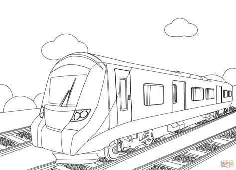 hd coloring page train images coloring page