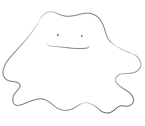 ditto coloring page  printable coloring pages pokemon coloring