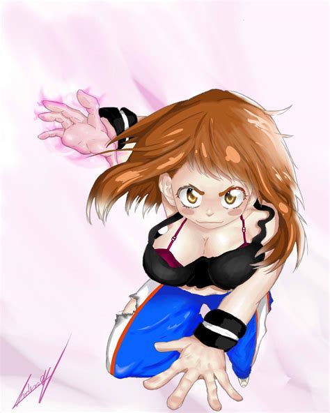 uraraka ochako by skurtinski on deviantart