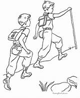 Coloring Pages Hiking Camping Popular sketch template