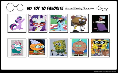 my top 10 favorite glasses wearing characters by