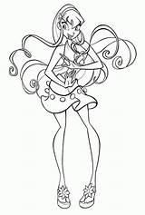 Winx Coloring Pages Stella sketch template
