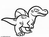 Spinosaurus Coloring Baby Pages Kids Printable Color sketch template