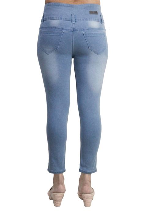 Buy Lst Ladies Sky Blue Jeans 4 Buttons Denim Quality Stretchable
