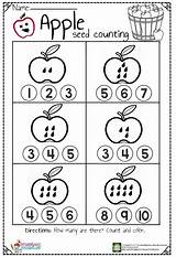 Apple Seeds Math Kindergarten Preschoolplanet sketch template