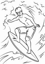 Coloring Surfer Pages Cool Surfing Waves Surfboard Barbie Person Outline Hawaiian Printable Drone Color Template Click Templates Riding Drawing Clipart sketch template