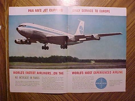 Magazine Print Ad 1960 S Pan Am Airlines W Jet Clipper Planes