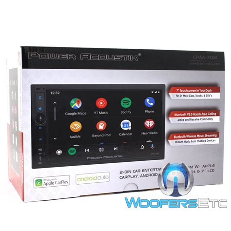 power acoustik cpaa   apple car play android auto bluetooth usb  stereo