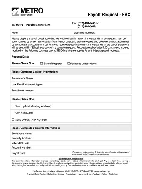 mortgage payoff request form  fill  printable fillable