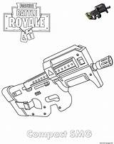Fortnite Coloring Pages Smg Printable Print sketch template