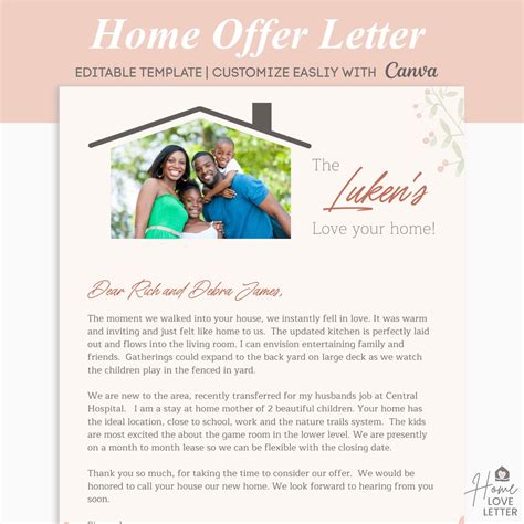 home buyer letter dear seller love letter letter  seller etsy