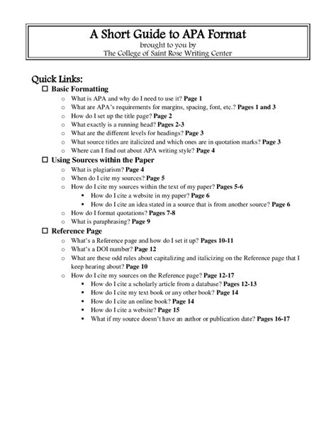 printable  format guide