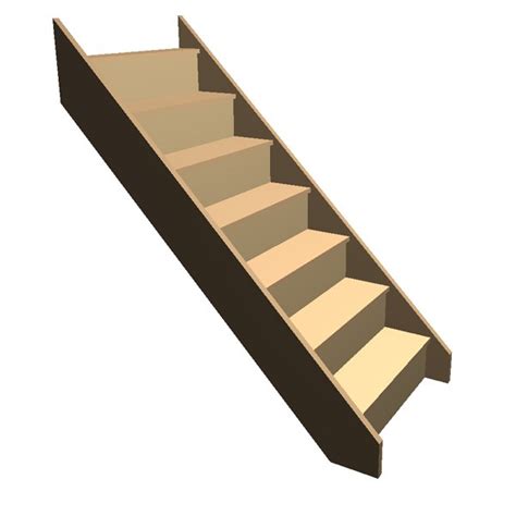 flat pack staircase mm straight stair flight  riser step