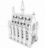 Potter Harry Coloring Hogwarts Great Hall Lego Pages Filminspector Kit Building sketch template