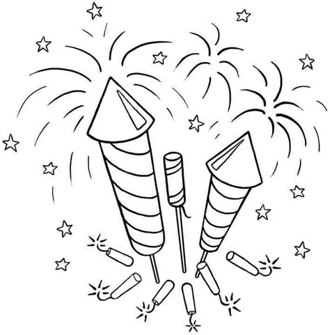 printable fireworks coloring pages  kids firework colors