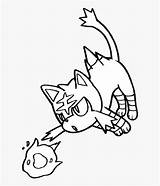 Litten Coloring Pokemon Pages Kindpng Popular sketch template