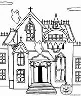 Haunted House Coloring Pages Castle Kids Printable Drawing Printables Line Clip Color Print Getcolorings Cool2bkids Getdrawings sketch template