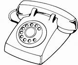 Telephone Coloring Clipart Clip sketch template