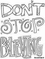 Coloring Pages Believing Stop Quotes Quote Dont Don sketch template