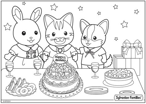 awesome sylvanian family colouring
