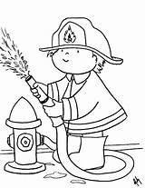 Coloring Firefighter Pages Printable Fire Fireman Hat Fighter Drawing Color Sheets Colorear Para Kids Hydrant Bomberos Firefighters Colouring Hose Print sketch template