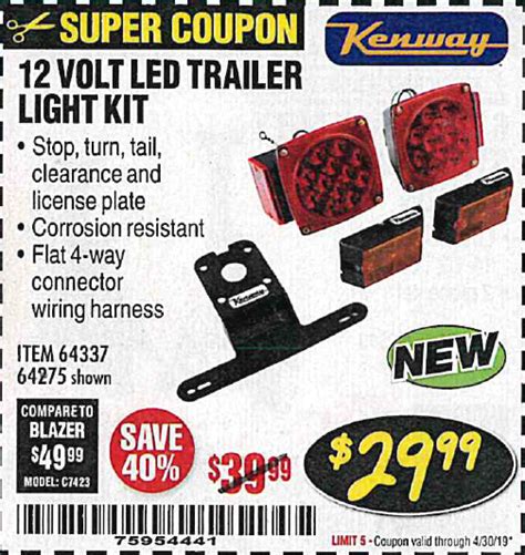 kenway  led trailer light kit expires