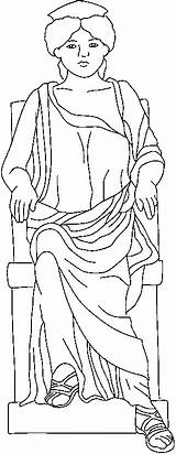 Coloring Pages Roman Mars Gods Juno Template sketch template