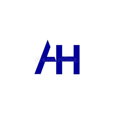 letter ah  company design logo branding letter element stock vector illustration