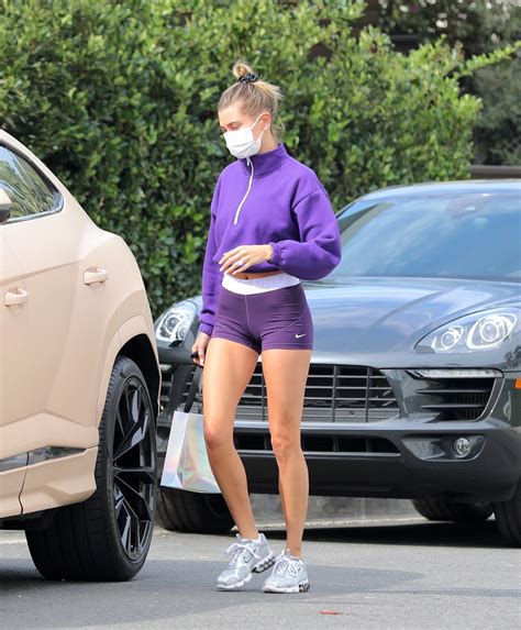 Hailey Bieber Fantastic Ass And Legs In Tiny Shorts Out In Beverly