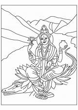 Ganga Maa Dussehra sketch template